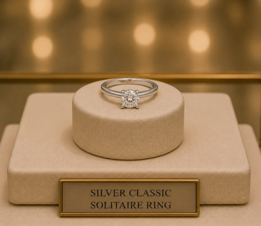Classic Solitaire Silver Ring