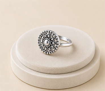 Silver Diamond Ring