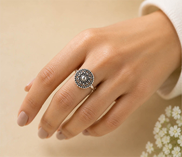 Silver Diamond Ring